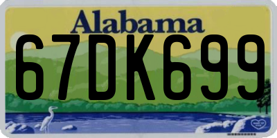 AL license plate 67DK699