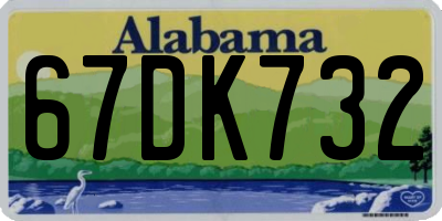 AL license plate 67DK732
