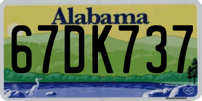 AL license plate 67DK737