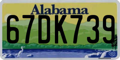 AL license plate 67DK739