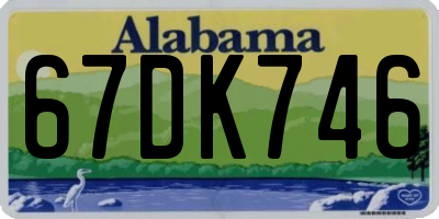AL license plate 67DK746