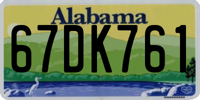 AL license plate 67DK761