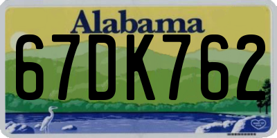 AL license plate 67DK762
