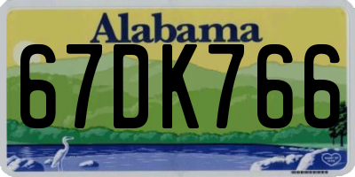 AL license plate 67DK766