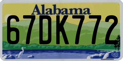 AL license plate 67DK772