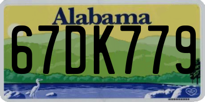 AL license plate 67DK779