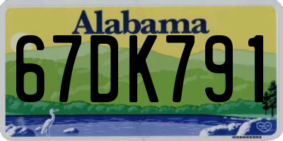 AL license plate 67DK791