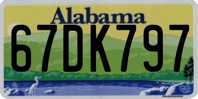 AL license plate 67DK797