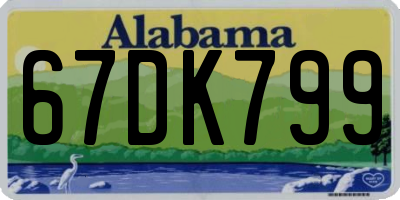 AL license plate 67DK799