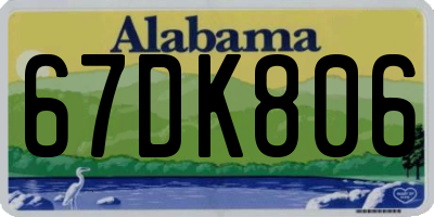 AL license plate 67DK806