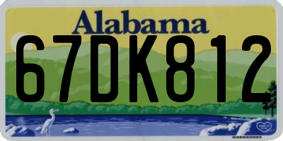 AL license plate 67DK812