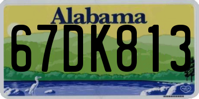 AL license plate 67DK813