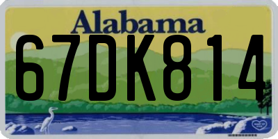 AL license plate 67DK814