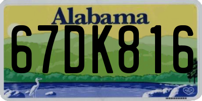 AL license plate 67DK816