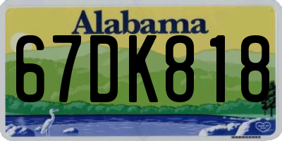AL license plate 67DK818