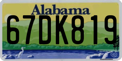 AL license plate 67DK819