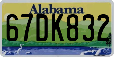 AL license plate 67DK832
