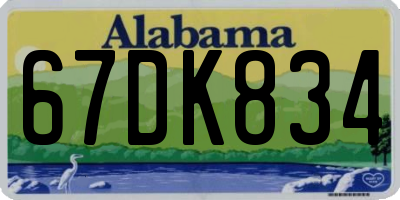 AL license plate 67DK834