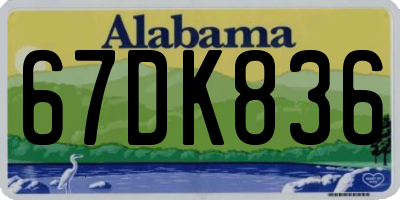AL license plate 67DK836