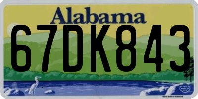 AL license plate 67DK843