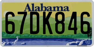 AL license plate 67DK846