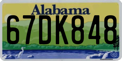 AL license plate 67DK848