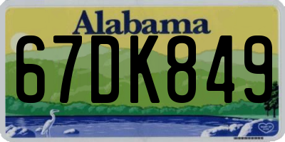 AL license plate 67DK849