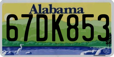 AL license plate 67DK853