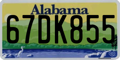 AL license plate 67DK855