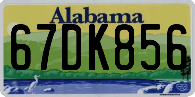 AL license plate 67DK856