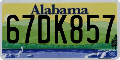 AL license plate 67DK857