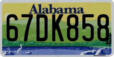 AL license plate 67DK858
