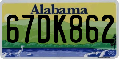 AL license plate 67DK862