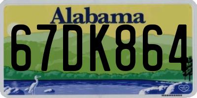 AL license plate 67DK864