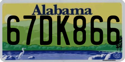AL license plate 67DK866