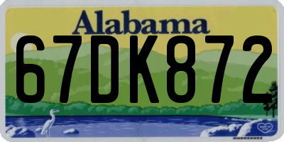 AL license plate 67DK872