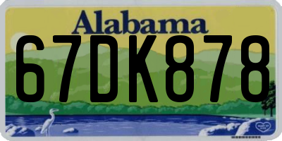AL license plate 67DK878