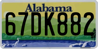 AL license plate 67DK882