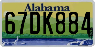 AL license plate 67DK884
