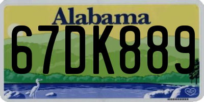 AL license plate 67DK889