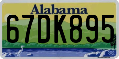 AL license plate 67DK895