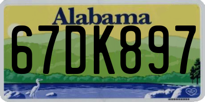 AL license plate 67DK897