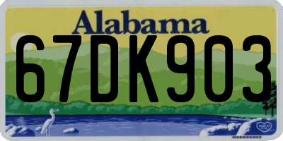 AL license plate 67DK903