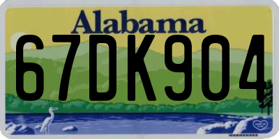 AL license plate 67DK904