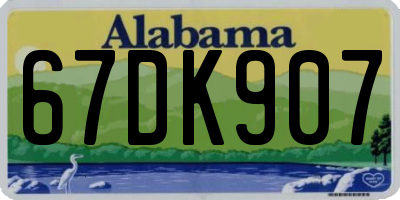 AL license plate 67DK907