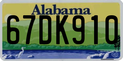 AL license plate 67DK910