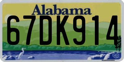 AL license plate 67DK914