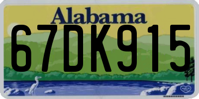AL license plate 67DK915