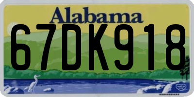 AL license plate 67DK918