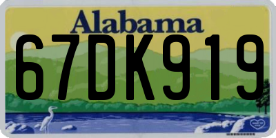 AL license plate 67DK919